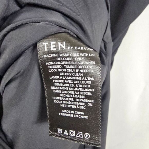 Aritzia Ten by Babaton V Neck Ruched Mini Dress in Black - Size M - Picture 8 of 9